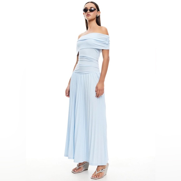Lioness Light Blue Off-Shoulder Maxi Dress - Picture 3 of 7